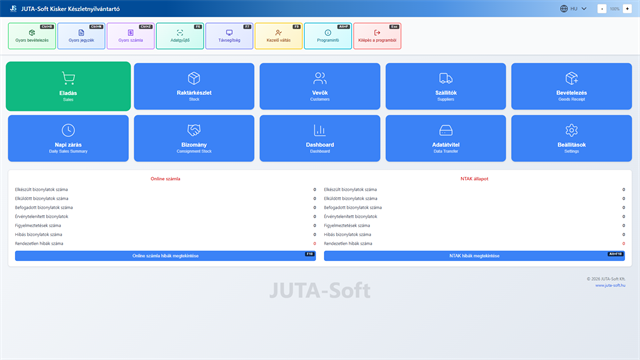 JUTA-Kisker kiskereskedelmi nyilvántartó és számlázó program