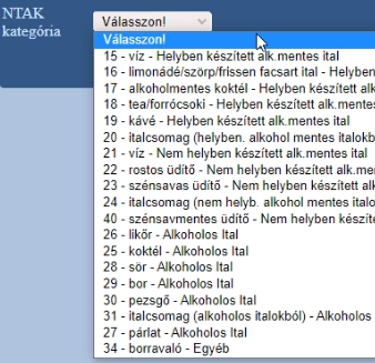 ntak kategóriák